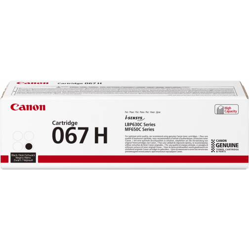 Canon toner 067H, 3.130 pages, OEM 5106C002, noir