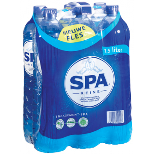 Spa Reine eau, bouteille de 1,5 litre, paquet de 6 pièces