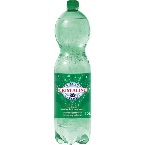 Cristaline eau pétillante, bouteille de 1,5 litre, paquet de 6 pièces