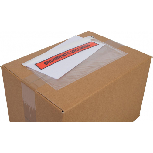 Cleverpack pochette documents, Documents Enclosed, ft 230 x 112 mm, paquet de 100 pièces