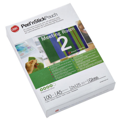 Lamineerhoes GBC A5 zelfklevend 2x125micron 100stuks