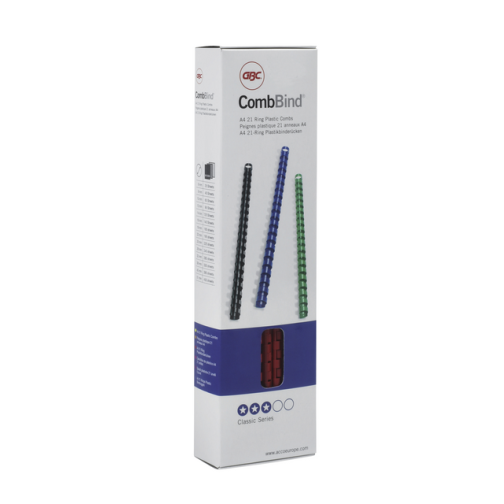Reliure GBC 22mm 21 anneaux A4 noir 100 pièces