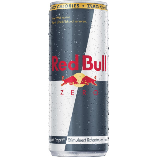 Red Bull boisson énergisante, zero, cannette de 25 cl, paquet de 4