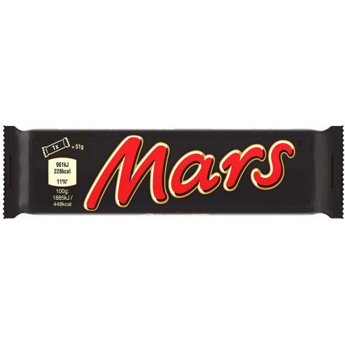 Mars barre de chocolat, 51 g