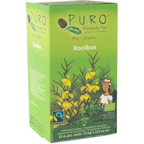 Puro Bio thé, rooibos, du commerce équitable, paquet de 25 sachets