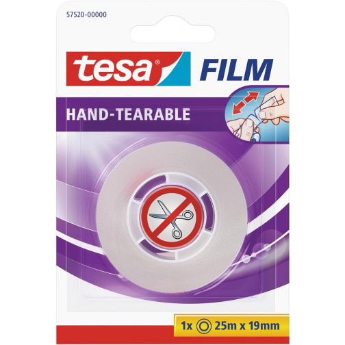 Tesafilm Hand-tearable, ft 25 m x 19 mm