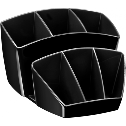 Mineral by Cep plumier avec 8 compartiments, noir