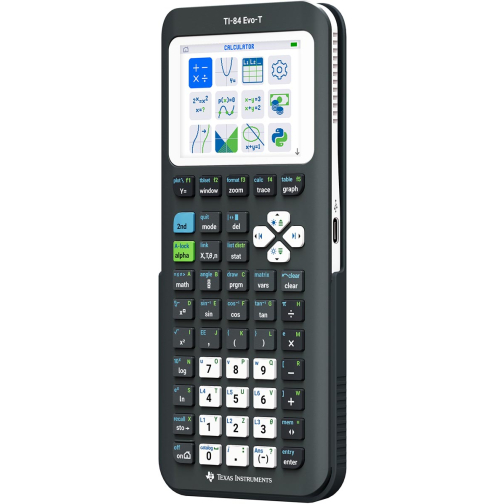 Texas calculatrice graphique TI-84 Plus Evo-T, noir