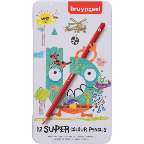 Bruynzeel crayon de couleur Super, boîte de 12 pièces