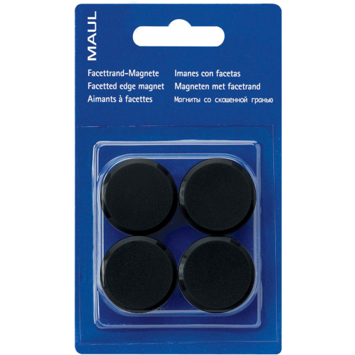 Maul Aimant Solid, 38 mm, 2,5 kg, blister de 2 pièces, noir