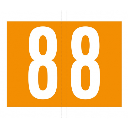 Codetab 8, rouleau de 500 tabs, orange