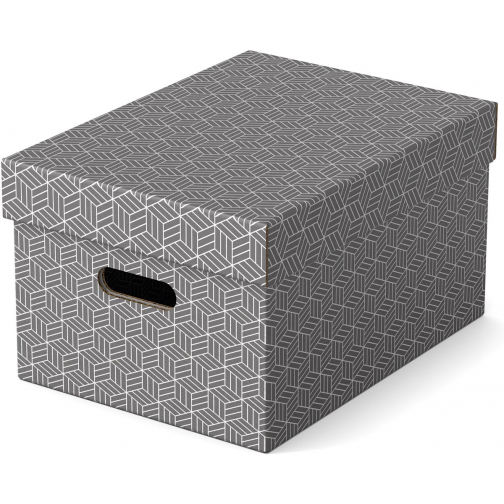 Esselte Home boîte à archives, ft 26,5 x 36,5 x 20,5 cm, gris, paquet de 3 pièces