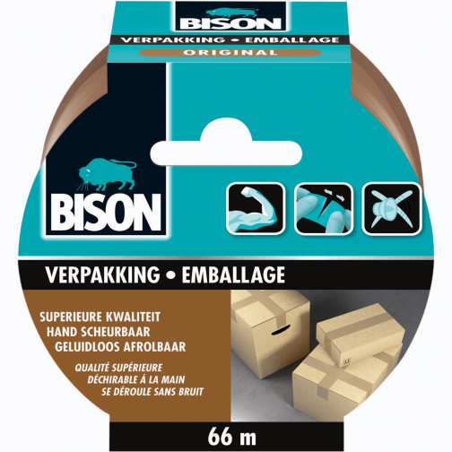 Bison ruban d'emballage Original, ft 50 mm x 66 m