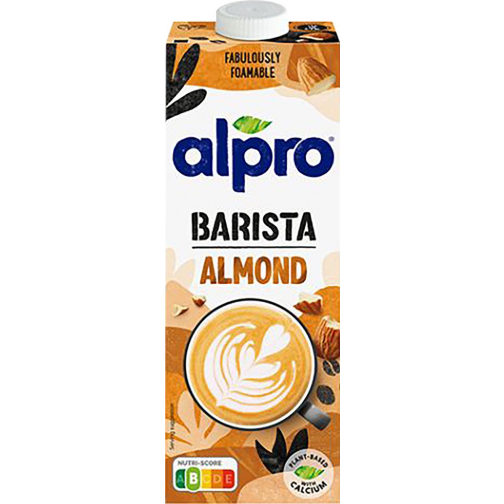 Alpro Barista lait amandes végétales, 1 l, paquet de 8 pièces