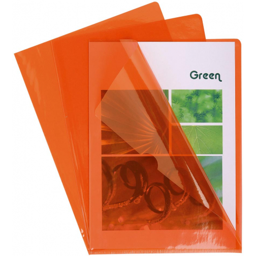 Exacompta pochette coin pour ft A4, en PVC lisse, paquet de 100 pièces, orange