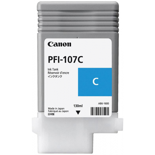 Canon cartouche d'encre PFI-107, 130 ml, OEM 6706B001, cyan