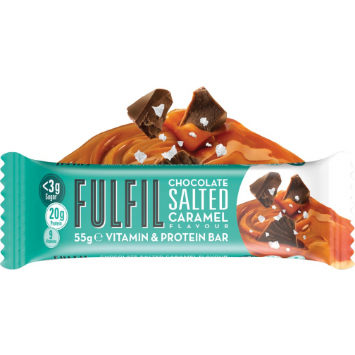 Fulfil Salted Caramel, barre de 55 g, paquet de 15 pièces