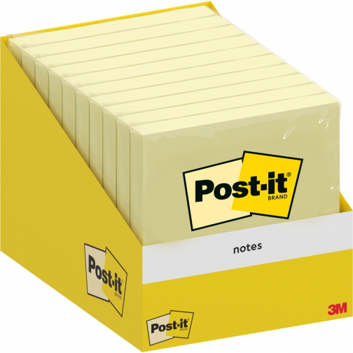 Post-it Notes, 100 feuilles, ft 76 x 76 mm, jaune canari (canary yellow)