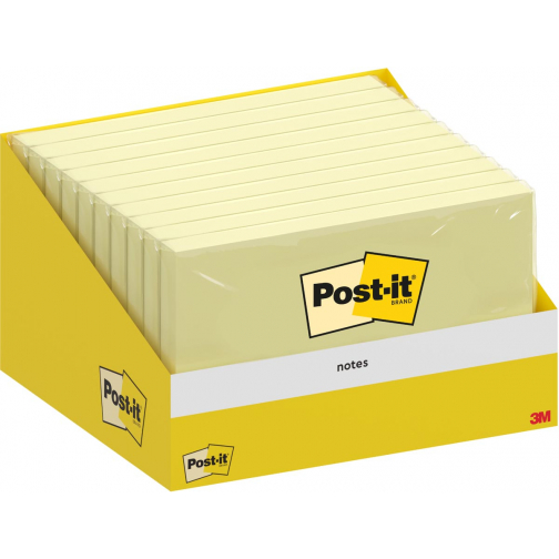 Post-it Notes, 100 feuilles, ft 76 x 127 mm, jaune canari (canary yellow)