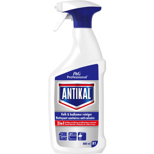 Antikal nettoyant calcaire et salle de bains 2en1, spray de 800 ml
