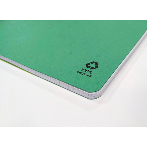 Clairefontaine FOREVER cahier spirale, recyclé, A4, 90g, 120 pages, quadrillé 5 mm, vert