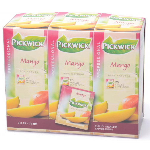 Pickwick thé, mangue, paquet de 25 sachets