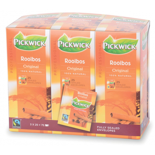 Pickwick thé, rooibos, du commerce équitable, paquet de 25 sachets