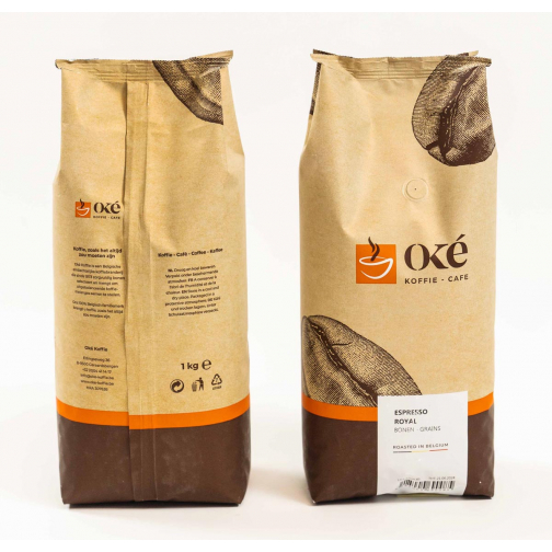 Oké café en grains, paquet de 1 kg, Espresso Royal