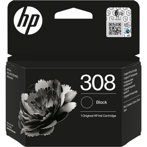 HP cartouche d'encre 308, 160 pages, OEM 7FP21UE, noir