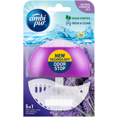 Ambi Pur bloc de toilette 5 en 1, lavande et romarin