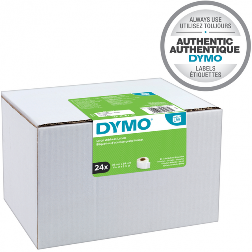 Etiket Dymo 13187 labelwriter 36x89mm adreslabel 6240stuks