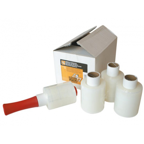 Wikkelfolie CleverPack 100mm x250m 20mu +afroller transparant
