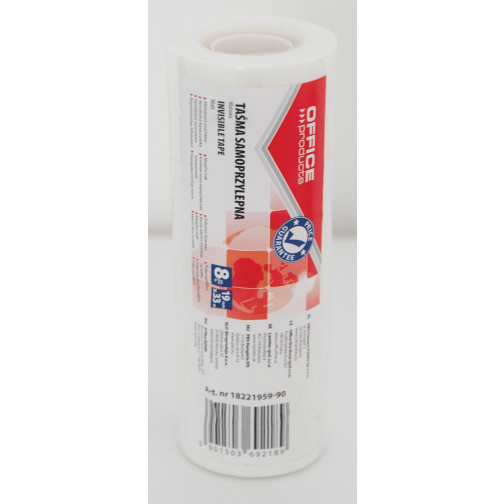 OFFICE products ruban adhésif, ft 19 mm x 33m, mat, paquet de 8 pièces