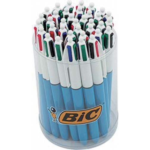 Bic 4 Colours Original stylo bille 4 couleurs, moyen, 4 couleurs d'encre classique, tubo de 36 pièces