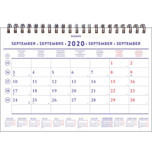 Brepols calendrier mensuel, 2026