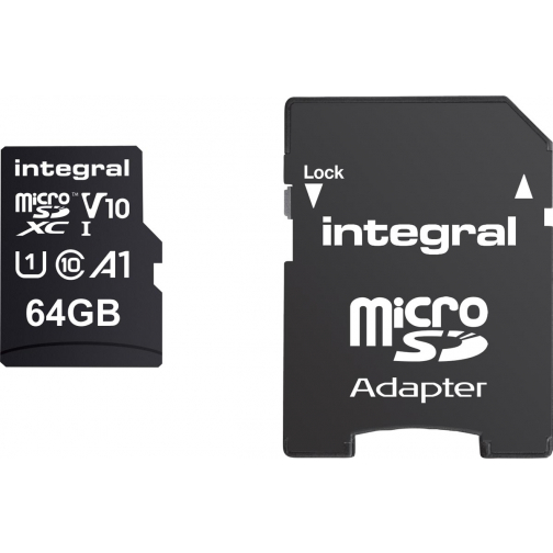 Integral carte mémoire microSDXC, 64 Go