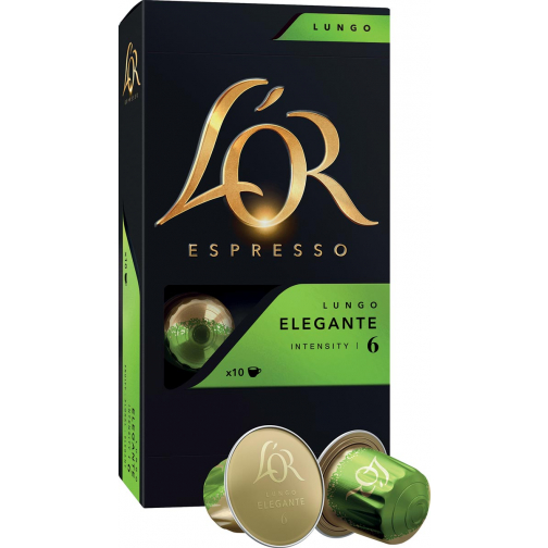 Douwe Egberts capsules de café L'Or, Intensity 6, Lungo Elegante, paquet de 20 capsules