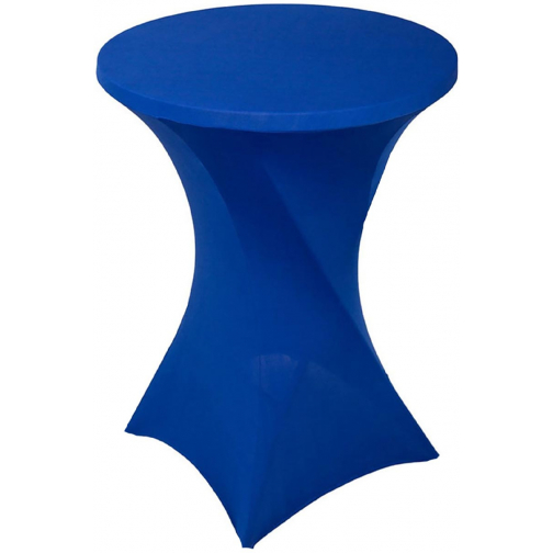 Housse pour table debout, diamètre 80 cm, bleu