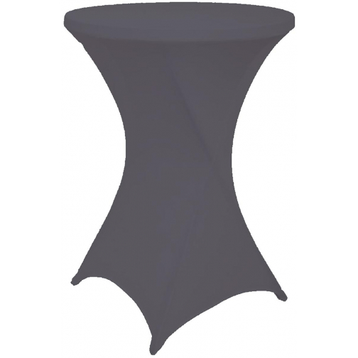 Housse pour table debout, diamètre 80 cm, gris anthracite