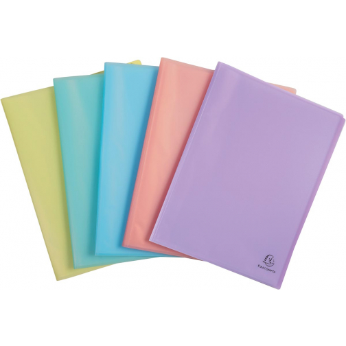Exacompta protège-documents Chromaline, 40 pochettes, couleurs pastel assorties