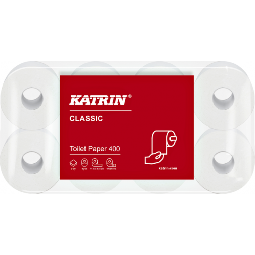 Toiletpapier Katrin 2laags 400vel 48rollen wit