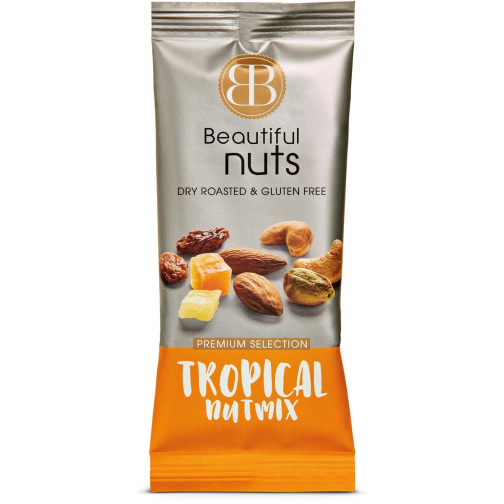 Beautiful Nuts noix, sachet de 50 g, Tropical Mix