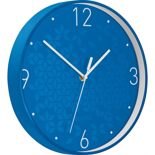 Leitz WOW horloge murale, diamètre 30 cm, bleu