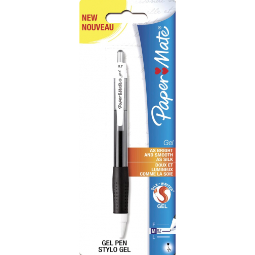 Paper Mate roller à encre gel Gel noir, sous blister