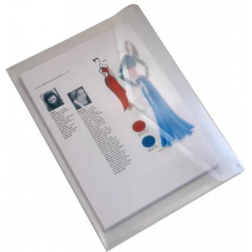 Pochette documents, A5, PP transparent, fermeture velcro, paquet de 10 pièces
