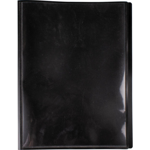 Pergamy protège-documents personnalisable, pour ft A4, avec 30 pochettes transparents, noir
