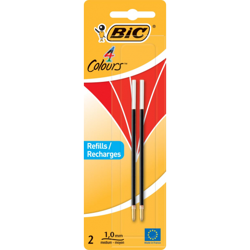 Bic recharge pour stylo bille 4 Colours Medium, blister de 2 pièces, rouge