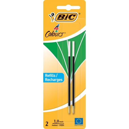 Bic recharge pour stylo bille 4 Colours Medium, blister de 2 pièces, vert