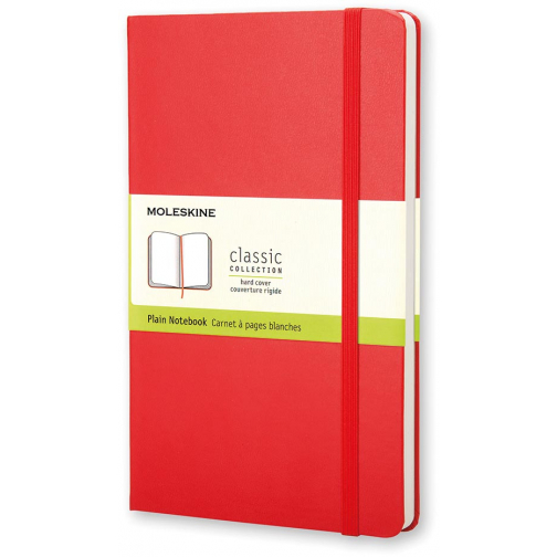 Moleskine carnet de notes, ft 9 x 14 cm, uni, couverture solide, 192 pages, rouge