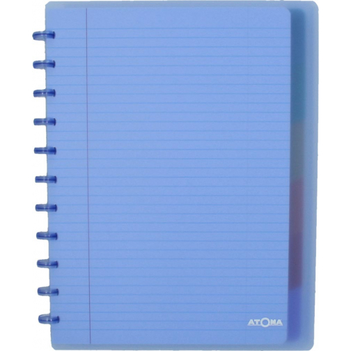 Atoma Seyes cahier, ft A4 +, 120 pages, PP, ligné, 6 intercalaires et 5 pochettes, assorti